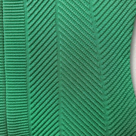 Herve Leger Ottoman Scoop Neck Juniper Green Mini Dress - Picture 8 of 13